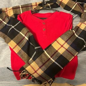 Long sleeve with matching scarf